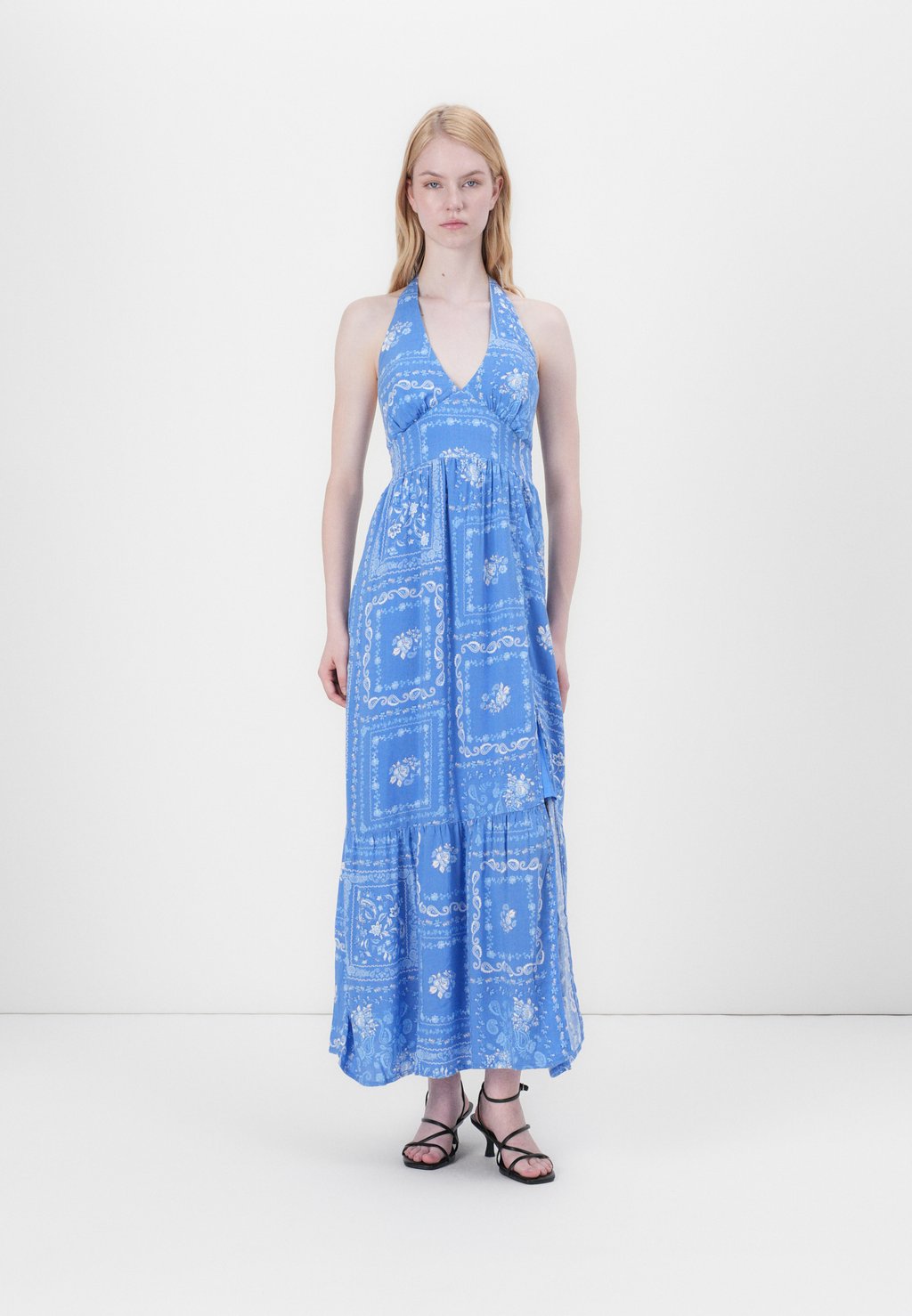 

Платье макси HALTER MAXI DRESS Hollister Co., темно-синий