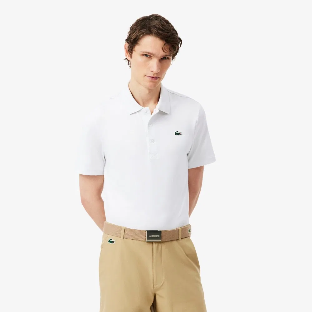 Футболка-поло Lacoste Golf Performance Basic мужская, с коротким рукавом, белый