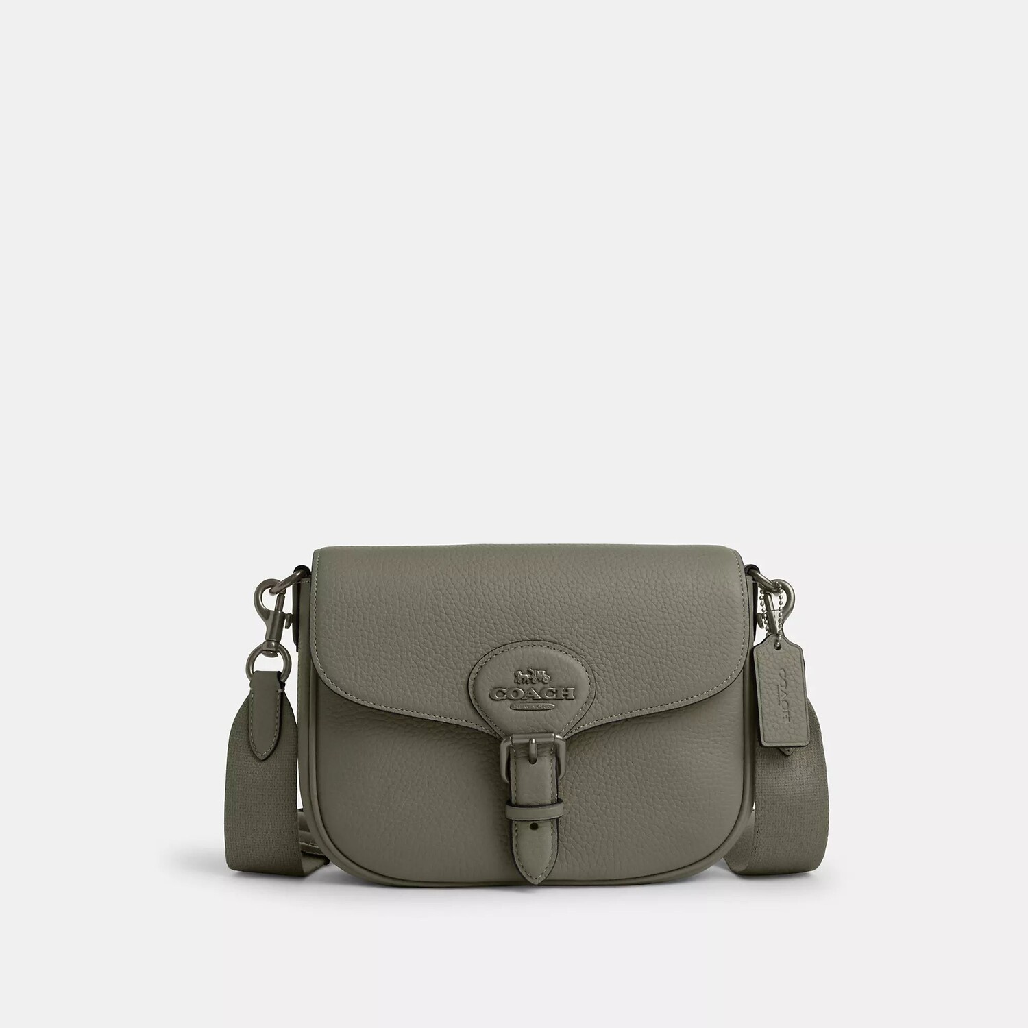 

Седельная сумка Coach Outlet Amelia, цвет Gunmetal/Military Green