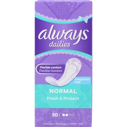 

Ежедневные прокладки Dailies Normal 30 шт. Без запаха Always