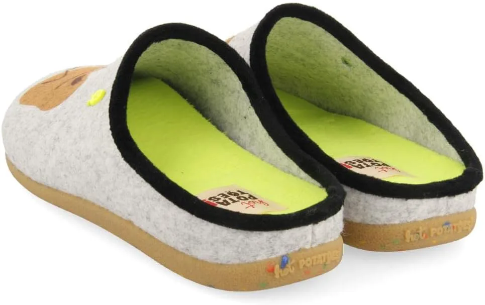 

Горячие КАРТОФЕЛИНЫ! Современные мужские тапочки Hot POTATOES!, серый