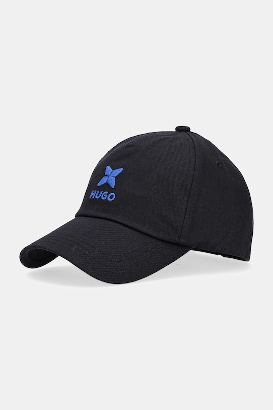 

Хлопковая кепка с козырьком Hugo Blue, черный