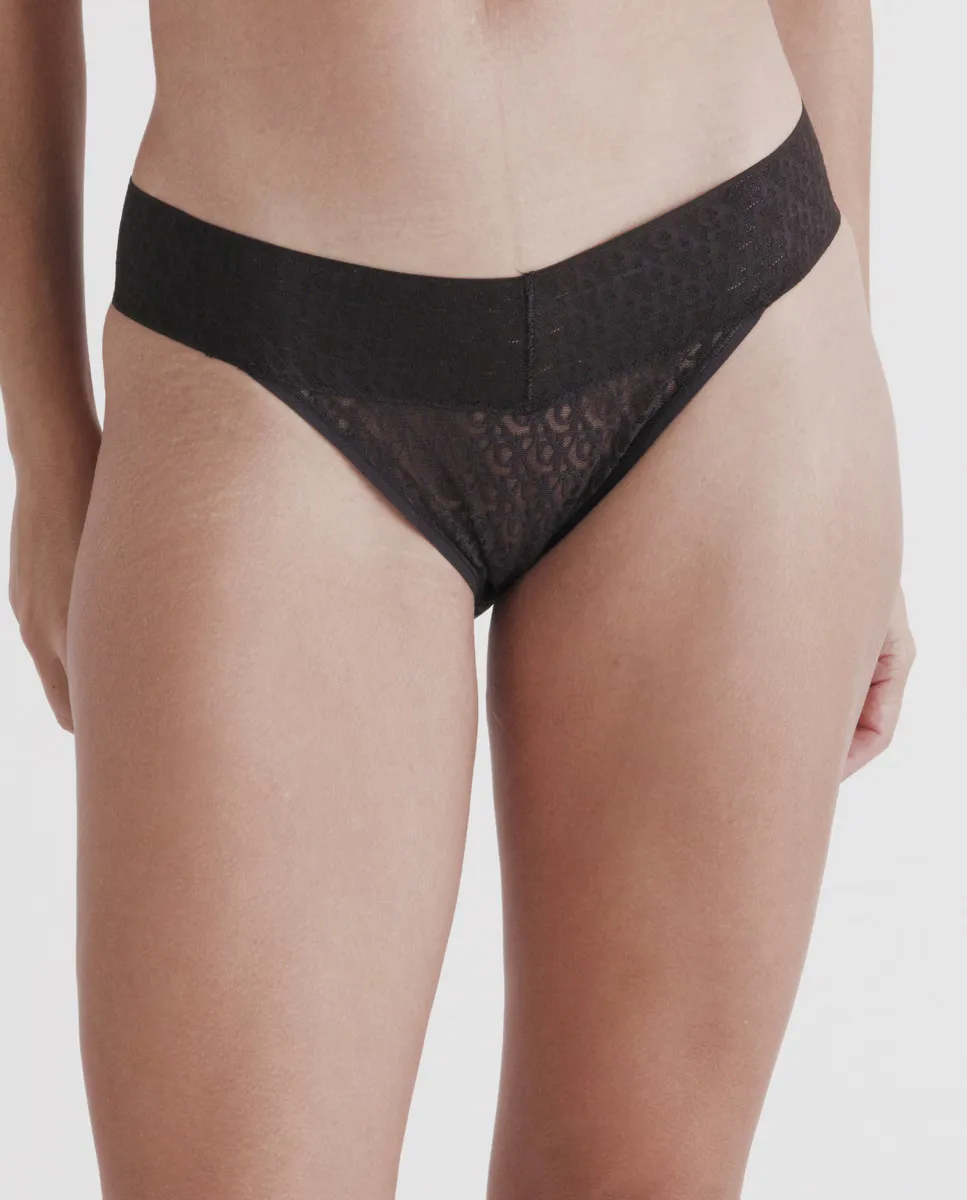 

КРУЖЕВНЫЕ ТРУСЫ С ЛОГОТИПОМ ICON Calvin Klein, чёрный