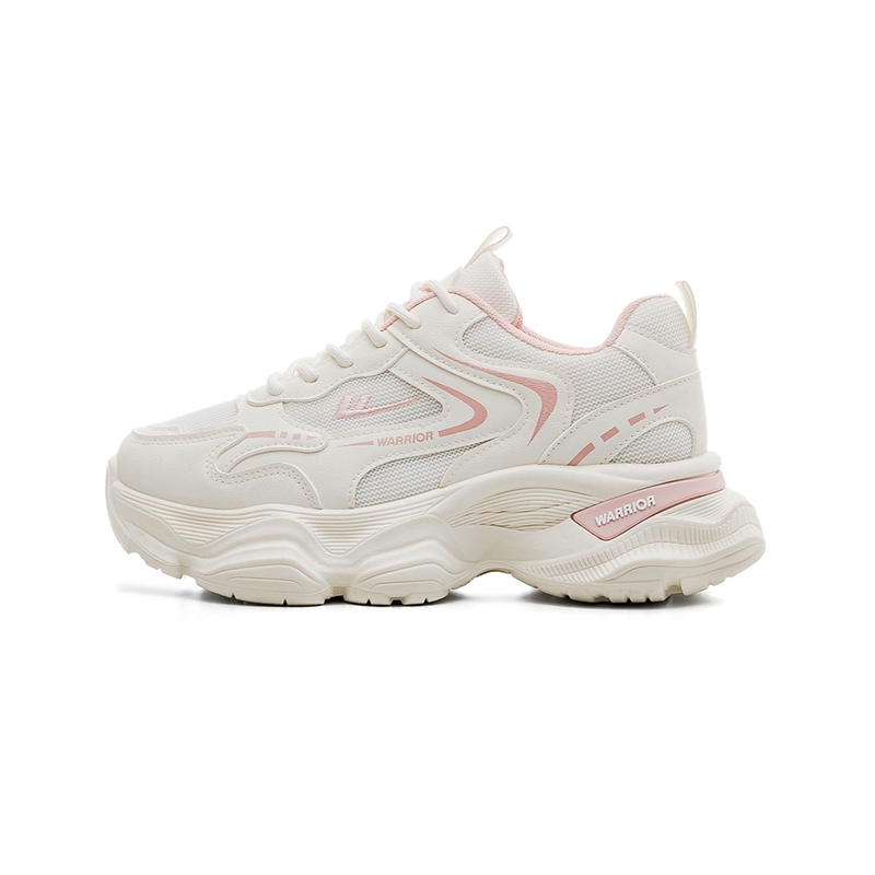 

WARRIOR Износостойкие дышащие легкие низкие массивные кроссовки унисекс Rice Flour (двойная сетка), цвет Rice Flour (Double Mesh)