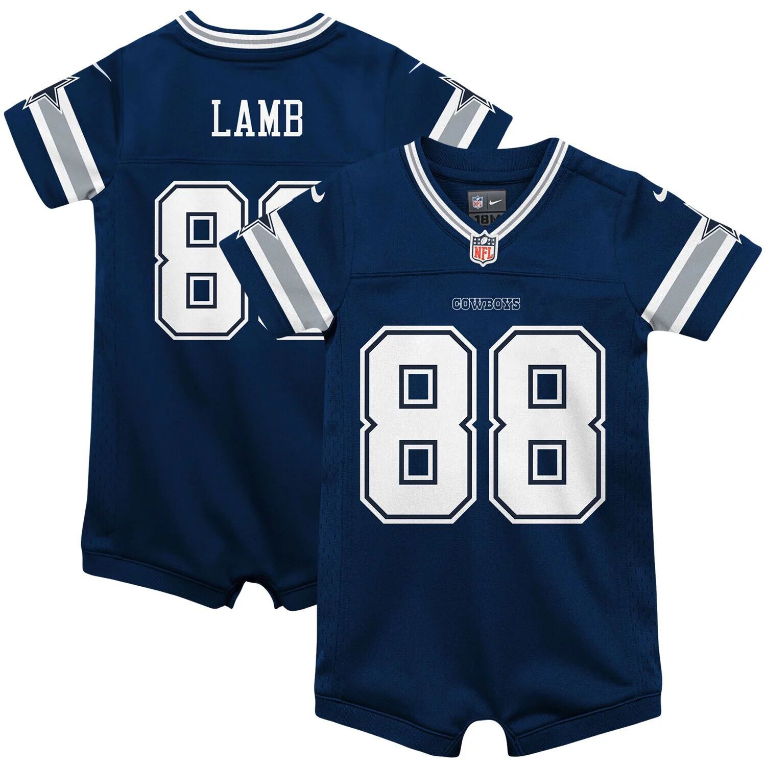 

Темно-синий комбинезон из джерси Nike CeeDee Lamb для младенцев Dallas Cowboys Game Nike