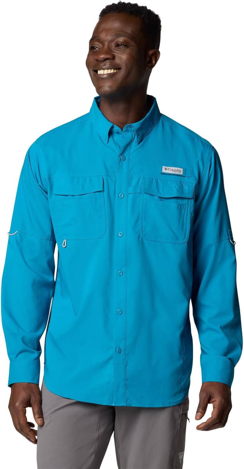 

Мужская рубашка Columbia Blood and Guts V с длинным рукавом, Blue Echo