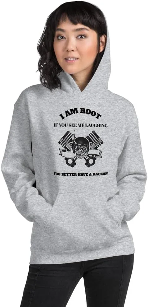 generic Толстовка Unisex I Am Root If You See Me Laughing You Better Have A Backup (черный текст) — фото 4