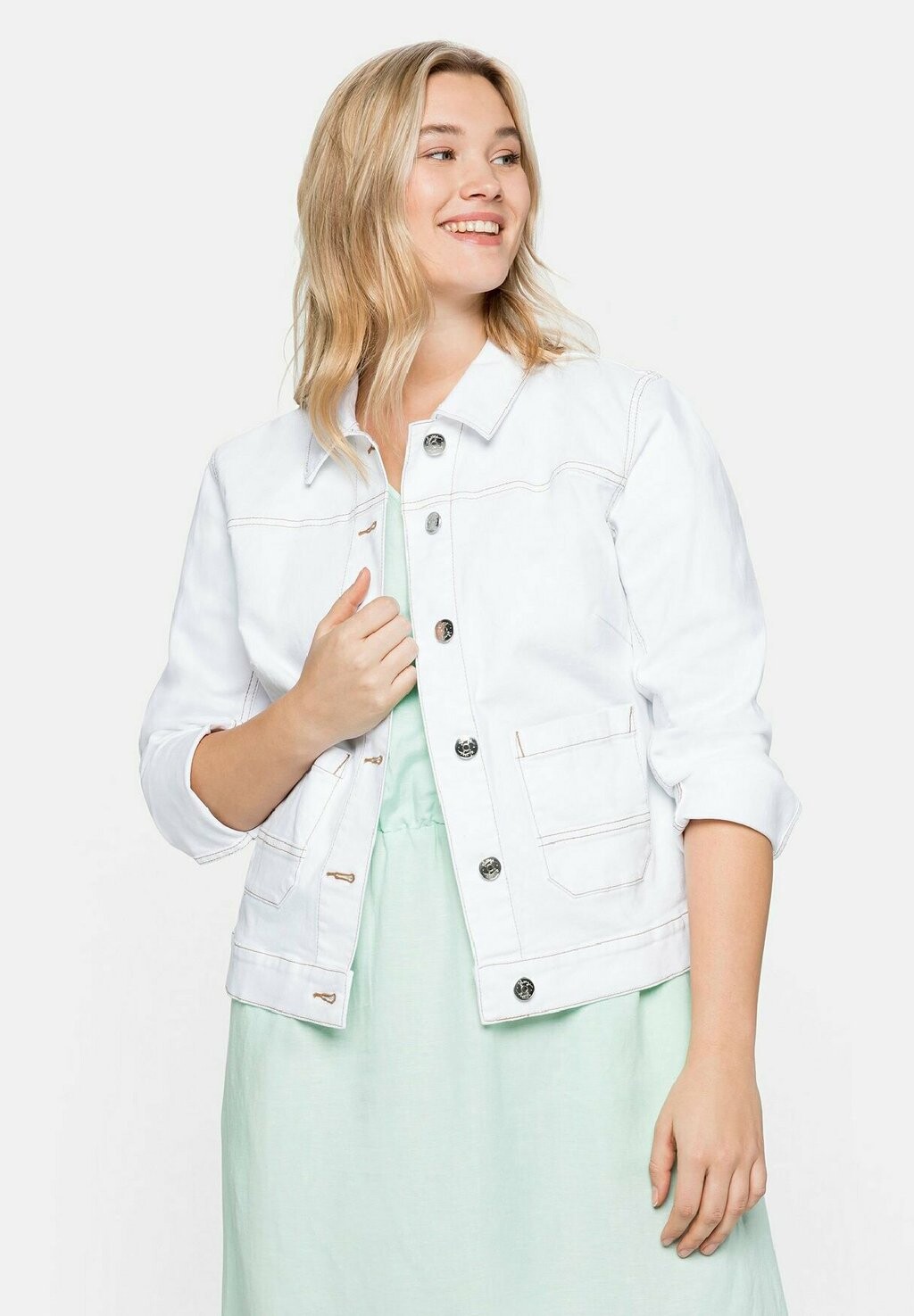 

Джинсовая куртка Sheego, Серый, Джинсовая куртка Sheego