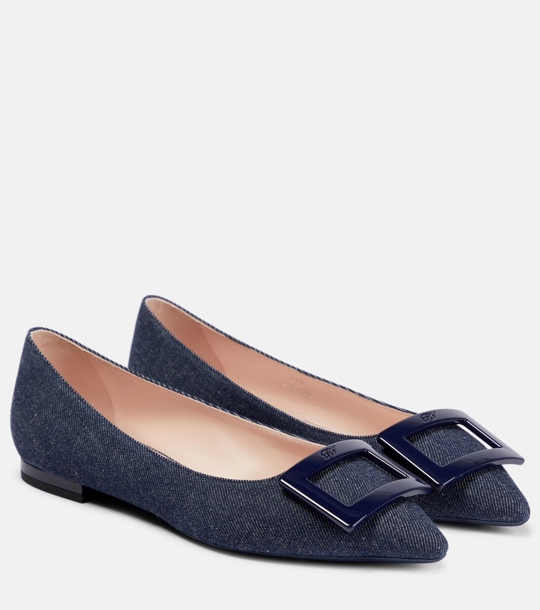 Джинсовые балетки Gommettine Ball Roger Vivier, синий
