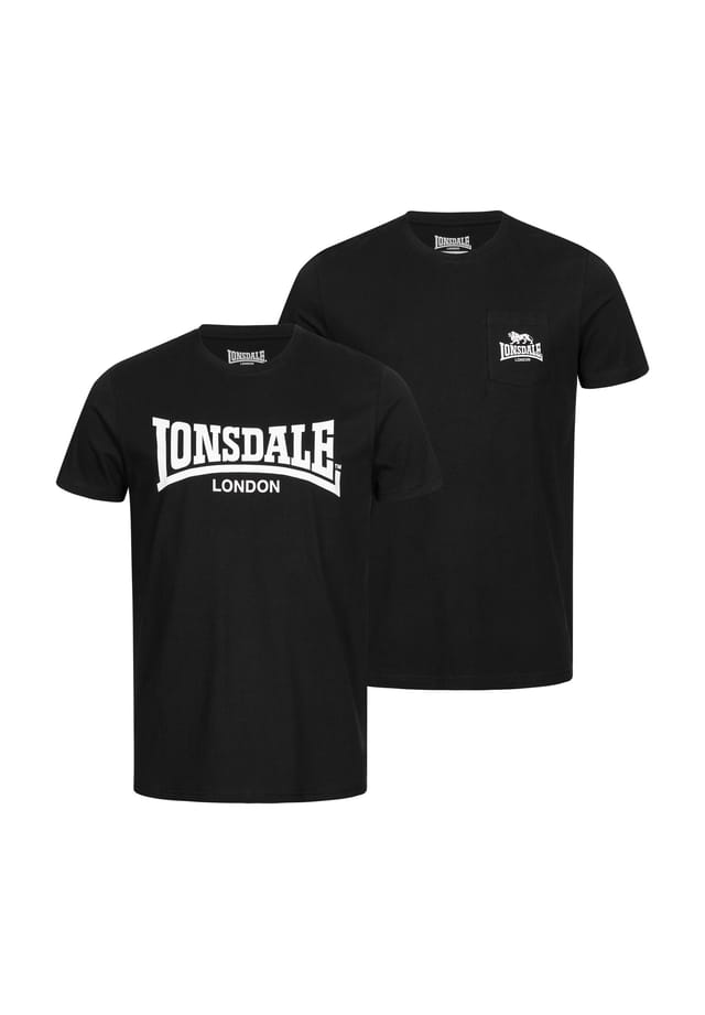 

Футболка Regular Fit Twin Pack Sussex Lonsdale, черный