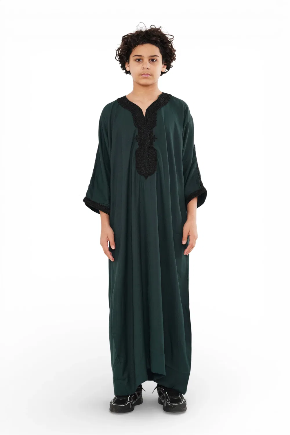 Arabic Thobes Детский зеленый марокканский халат для мальчиков Тобе Джубба Ид Джеллаба Гандура - K-HM62