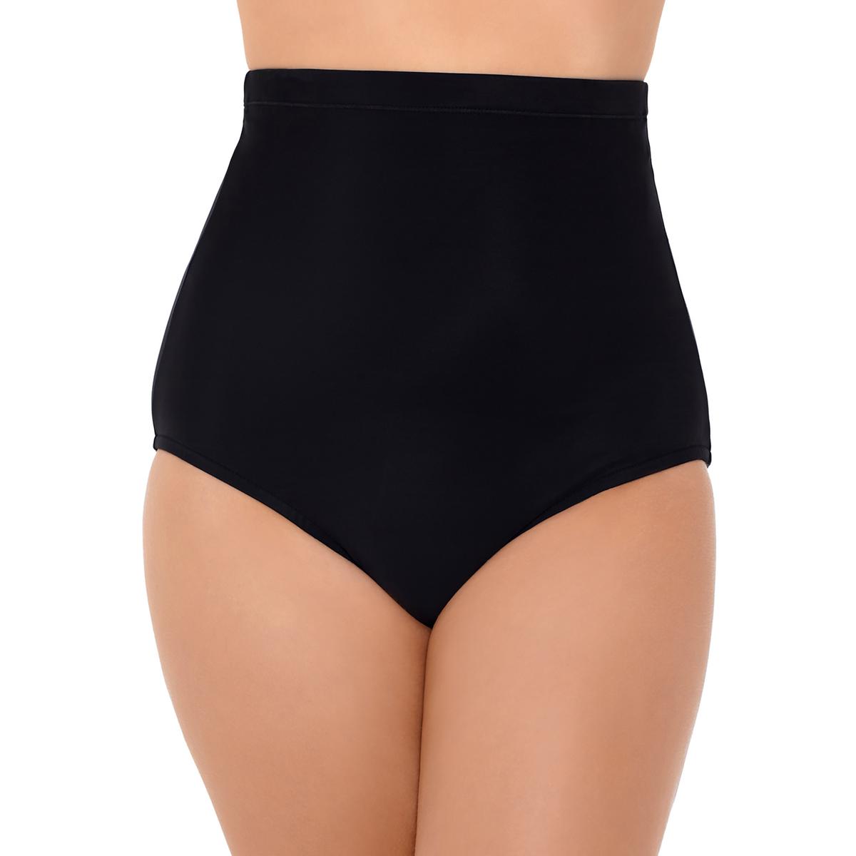 

Женские плавки из цельного нейлона, раздельные Swim Solutions, черный