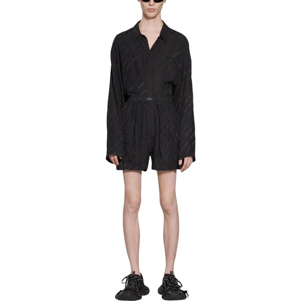 Повседневные шорты мужские черные Balenciaga, черный — фото 3