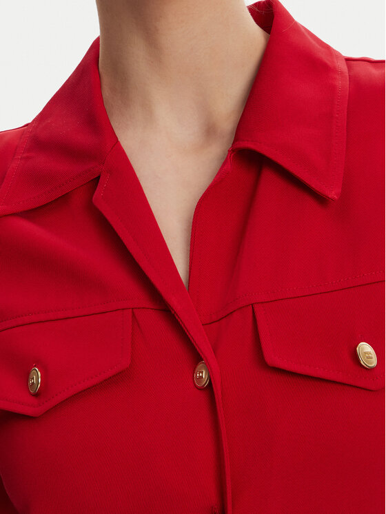 Платье-Рубашка стандартный крой WW0WW45819 Tommy Hilfiger, красный — фото 4