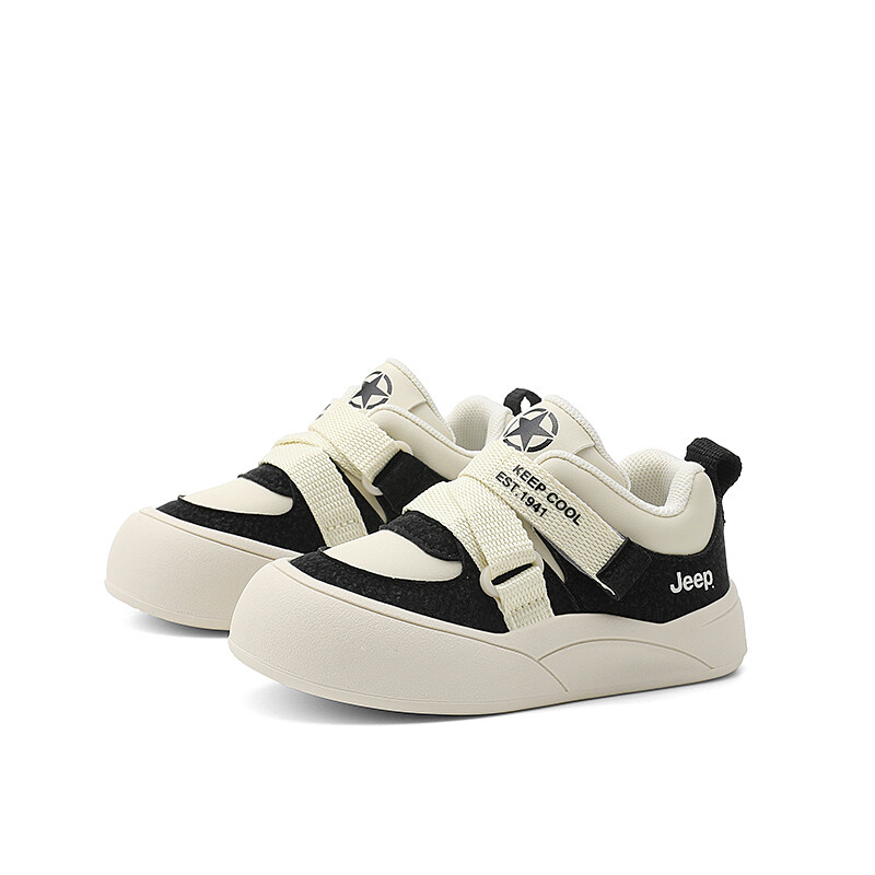 Кроссовки Jeep Toddler Shoes TD Low-top Black, бежевый/черный — фото 3