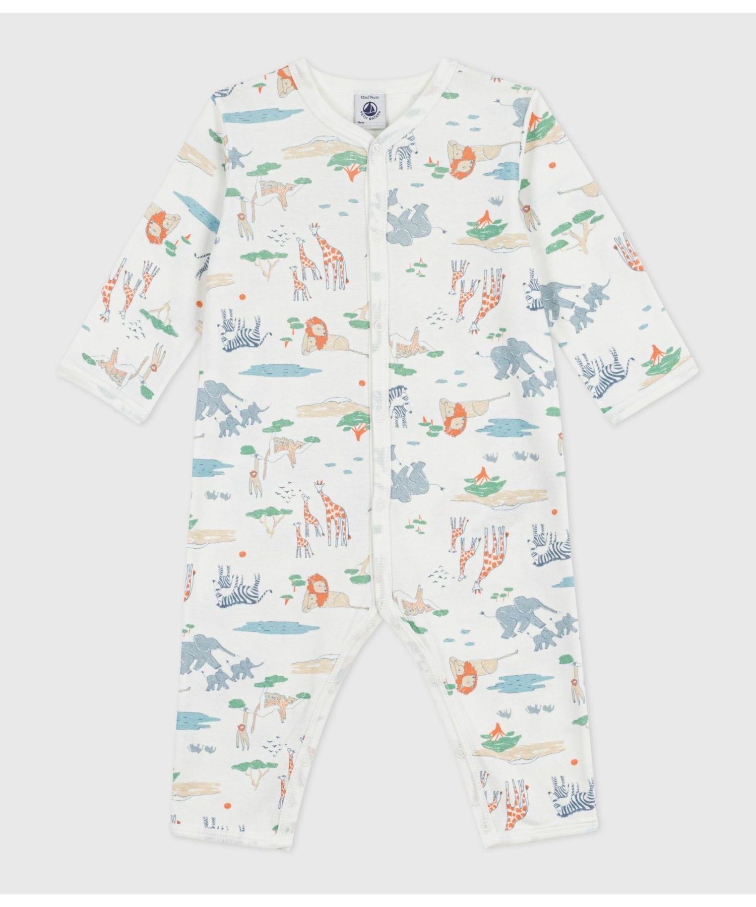 Комбинезон без штанин Petit Bateau, Off-white/Multicolor