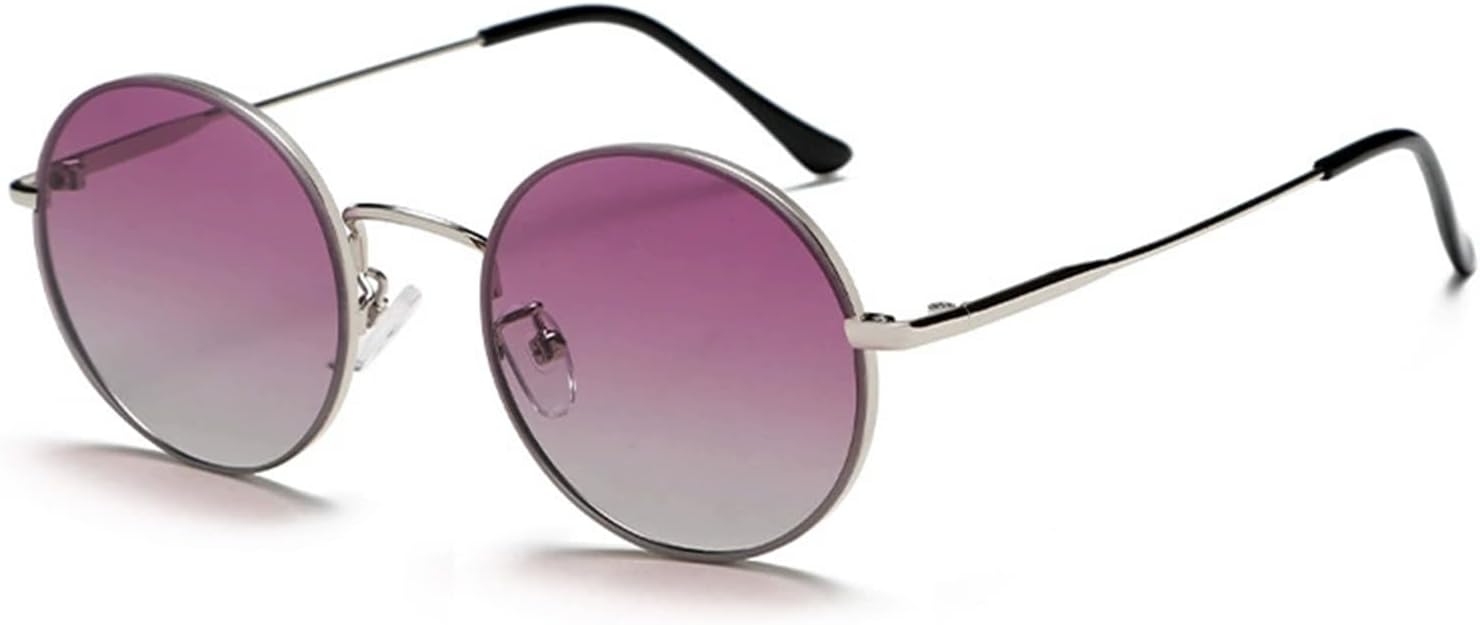 

Круглые солнцезащитные очки для женщин в стиле ретро, ​​винтаж, с круглой оправой, из нержавеющей стали, с защитой от УФ-излучения UV400 и бликов, в стиле бохо для фестивалей Bubmari, C