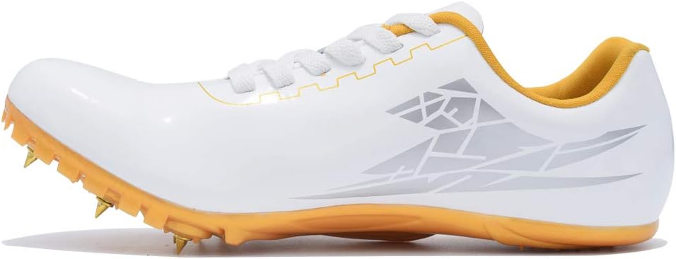 

Кроссовки с шипами THESTRON для трека, мужские и женские, для беговых дистанций, спортивные кроссовки для спринта, легкая атлетика, бег с шипами, для мальчиков и девочек , белый