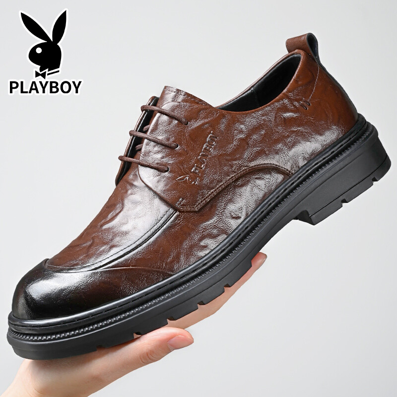Туфли мужские Men"s Casual Men Low-Top Playboy, коричневый — фото 3