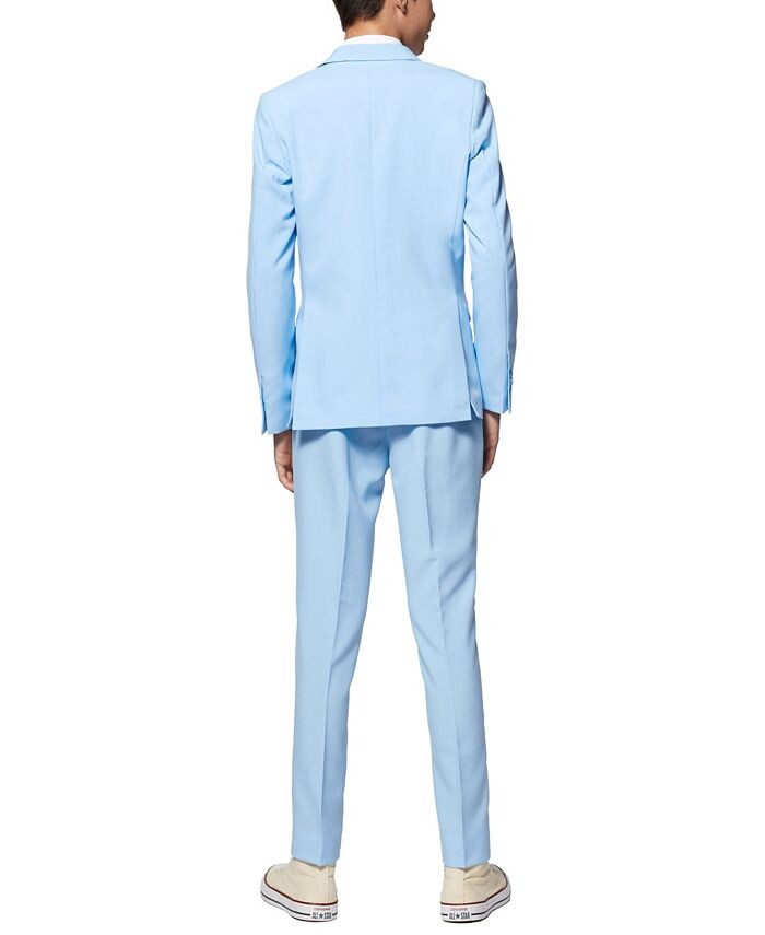 Крутой однотонный костюм из трех предметов для больших мальчиков OppoSuits, синий — фото 2