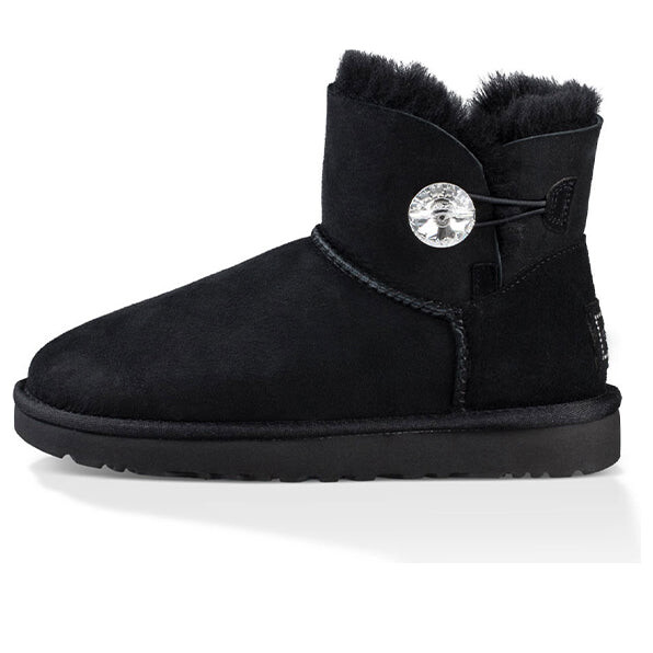 Ботинки зимние UGG с флисовой подкладкой, черный