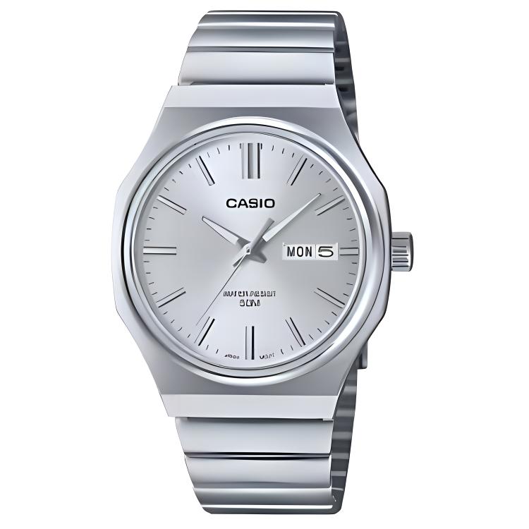 

CASIO Часы Standard Collection Quartz Movement Stainless Steel Strap Watch Men's Watch Gray Dial, Gray Dial