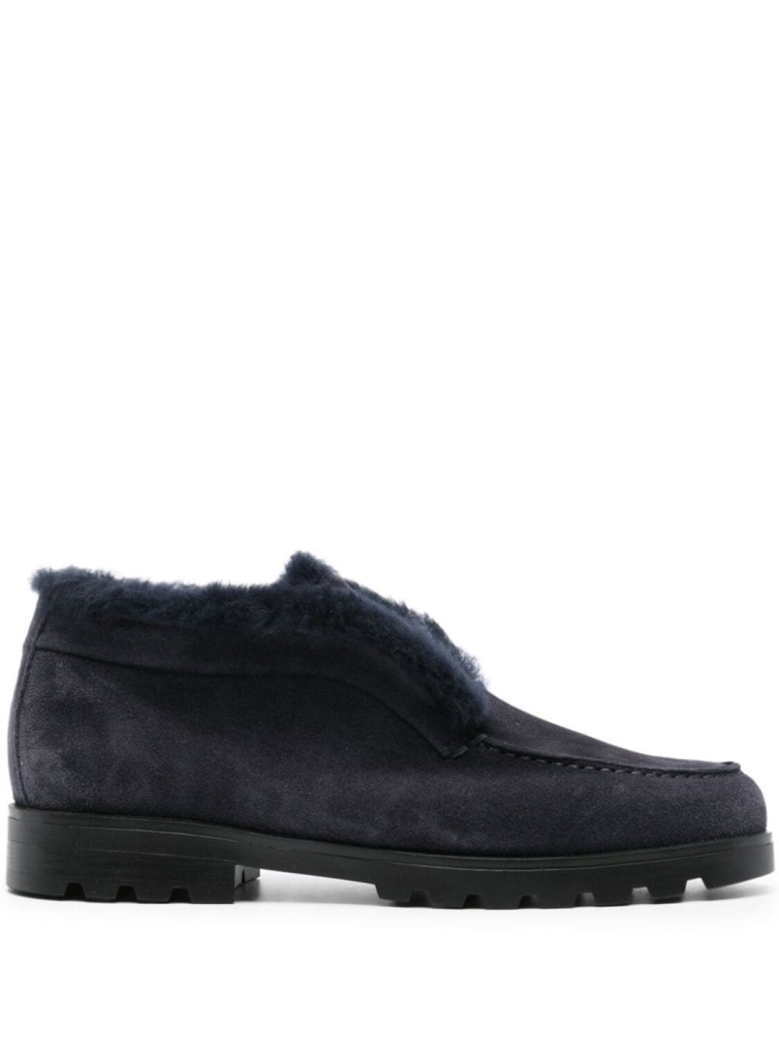 

Santoni лоферы с декоративной строчкой, синий
