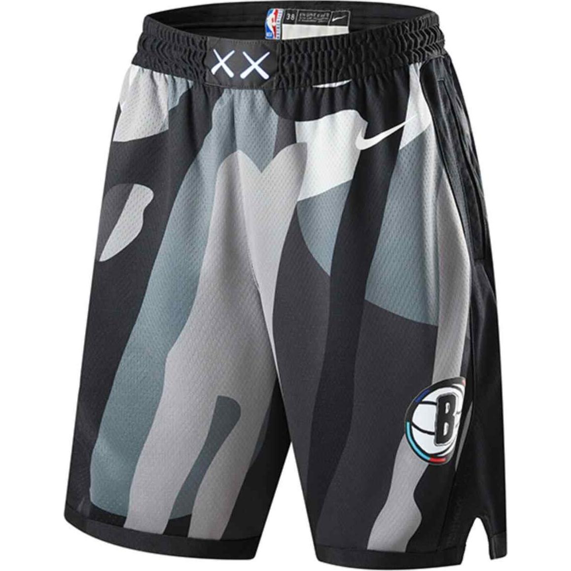 Шорты Brooklyn Nets 2024/25 City Edition мужские Dri-FIT NBA Swingman Nike, мультиколор — фото 3