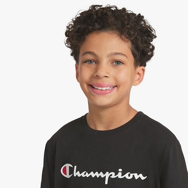 Детский сет из футболки с принтом и шорт с сеткой Champion, Black — фото 3
