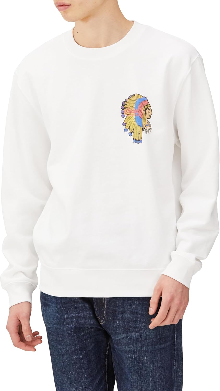 

Индийская толстовка, толстовка с принтом, Color Chief Indian, белый