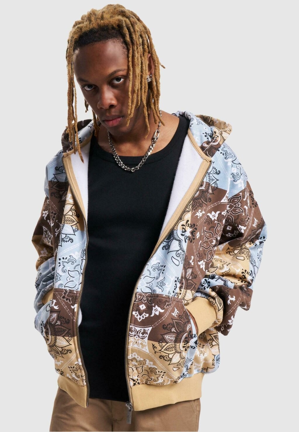 

Толстовка на молнии CHEST SIGNATURE OS PAISLEY Karl Kani, песочный многоцветный, Бежевый, Толстовка на молнии CHEST SIGNATURE OS PAISLEY Karl Kani, песочный многоцветный