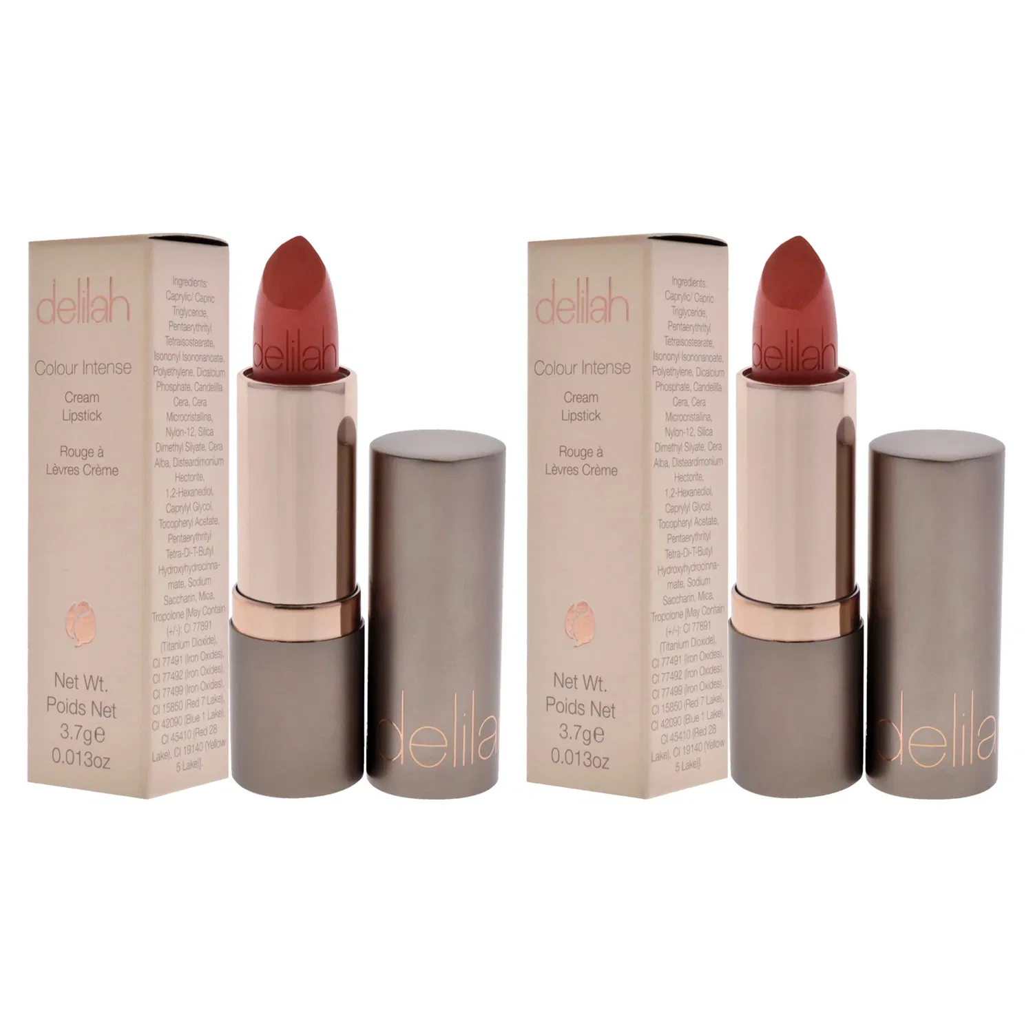 Интенсивная кремовая помада для губ Colour Intense Cream Lipstick - Foxy от Delilah для женщин - 0,013 унции - набор из 2 штук — фото 4