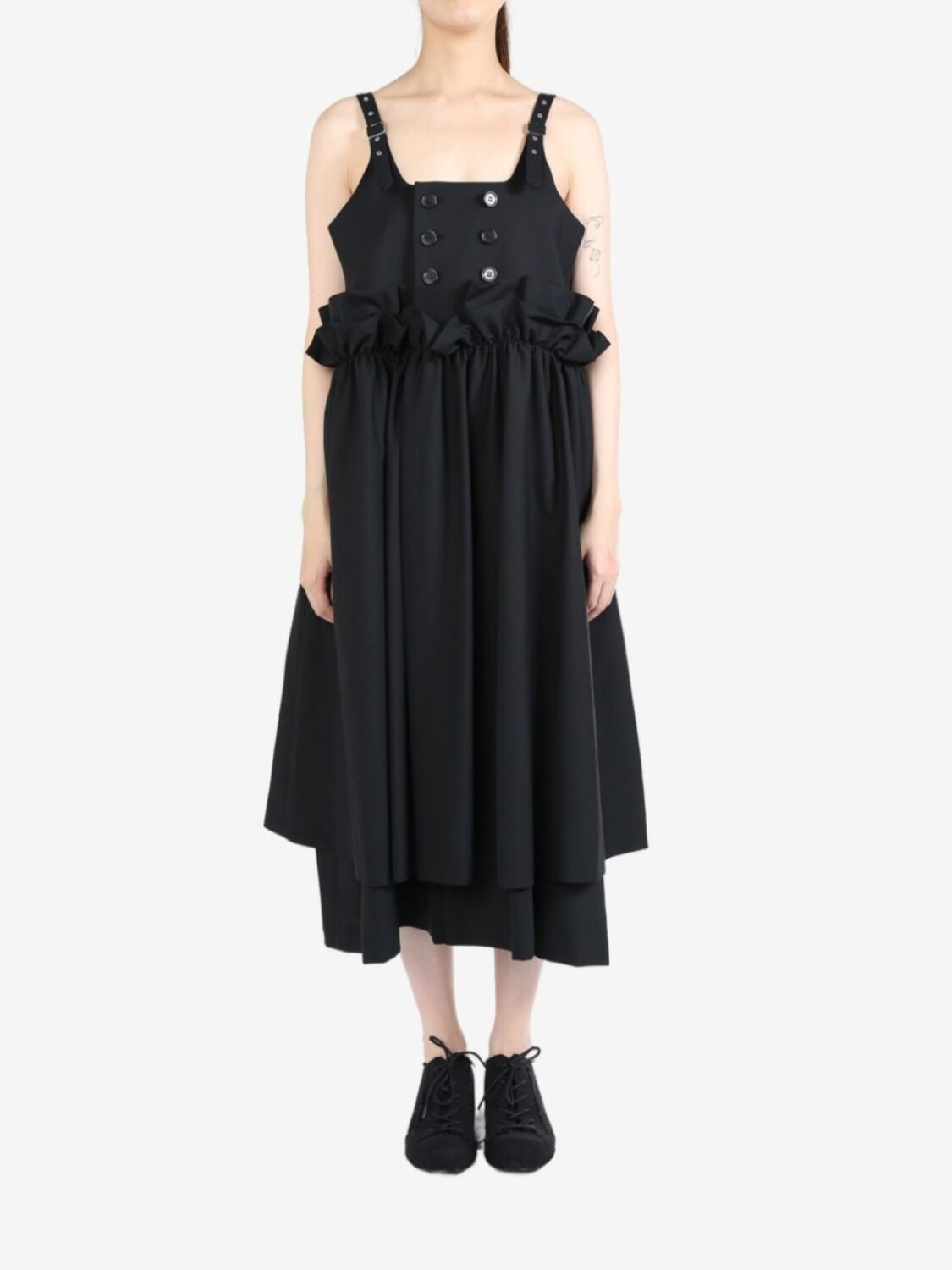 

Noir Kei Ninomiya юбка с подтяжками, черный
