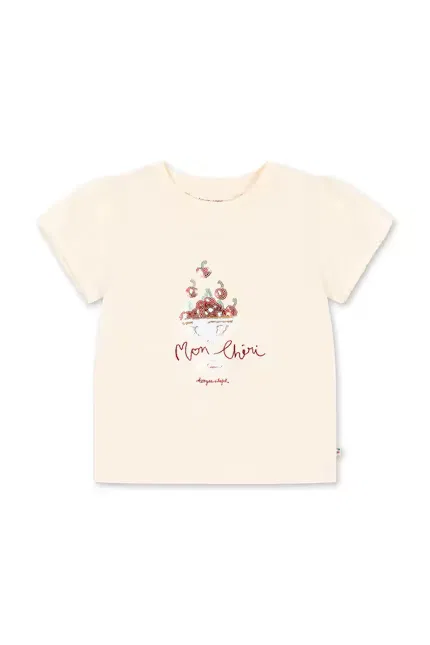 Футболка с коротким рукавом FAMO PUFF TEE Konges Sløjd, бежевый
