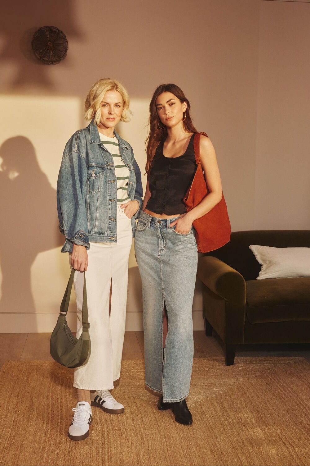 

Приталенная юбка длиной до щиколотки Levi'S, белый