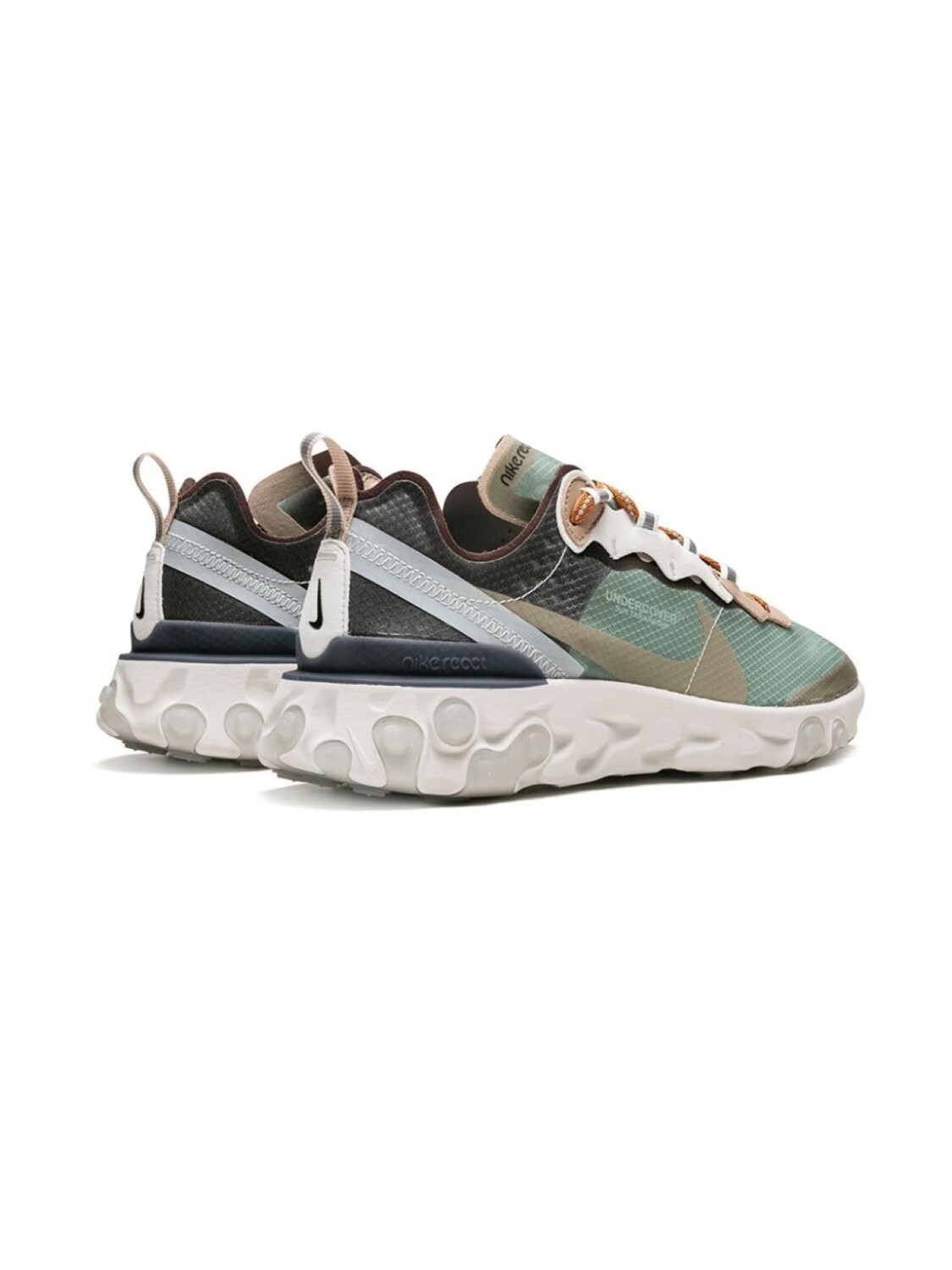 Nike кроссовки Undercover X Nike React Element 87, зеленый — фото 3
