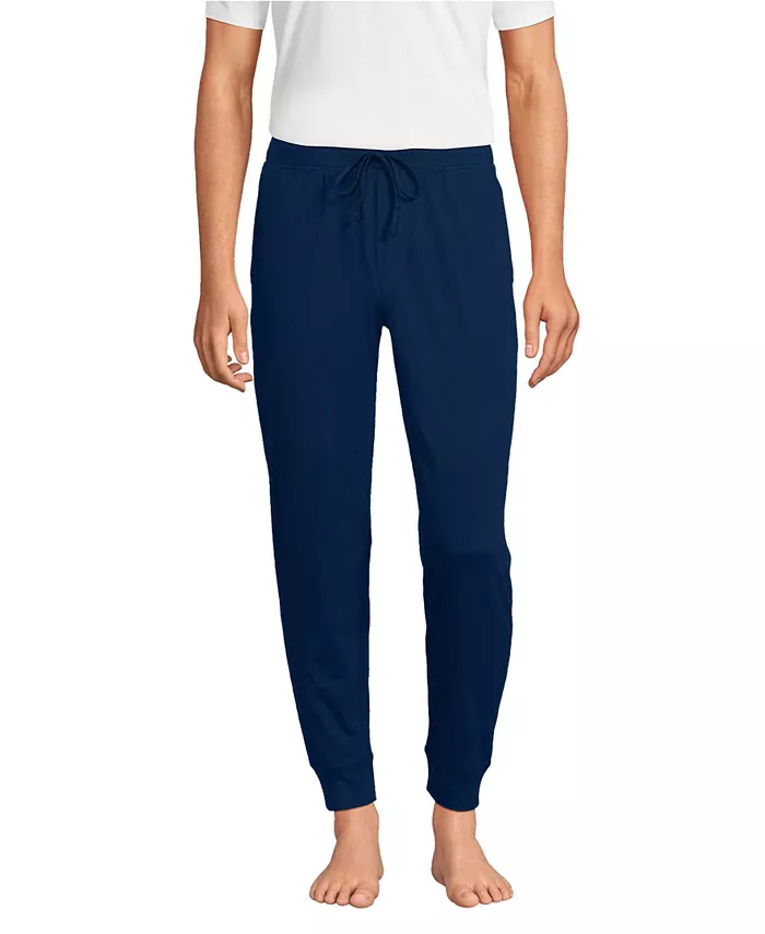 

Мужские джоггеры для сна из трикотажного джерси Lands' End, синий