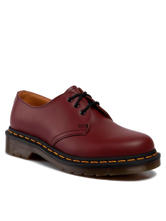 Туфли кожаные Dr. Martens 1461 на шнуровке, красный — фото 3