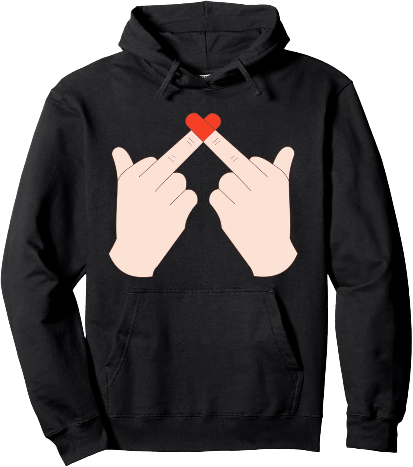 

Толстовка с забавной надписью в виде сердца и среднего пальца Middle Finger Wearing A Heart Shirt, черный