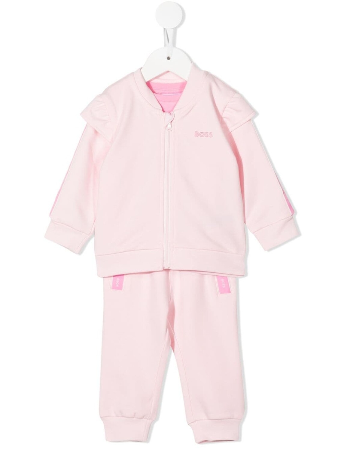 

Спортивный костюм с логотипом BOSS Kidswear, розовый