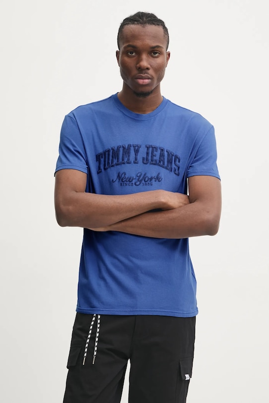 

Хлопковая футболка Tommy Jeans, фиолетовый