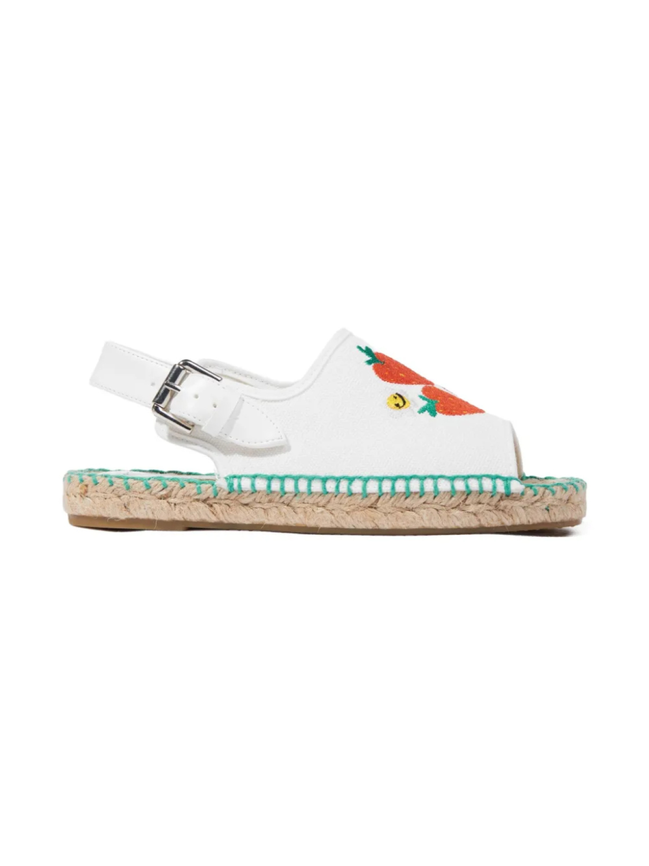 

Сандалии с вышивкой клубникой Stella McCartney Kids, белый