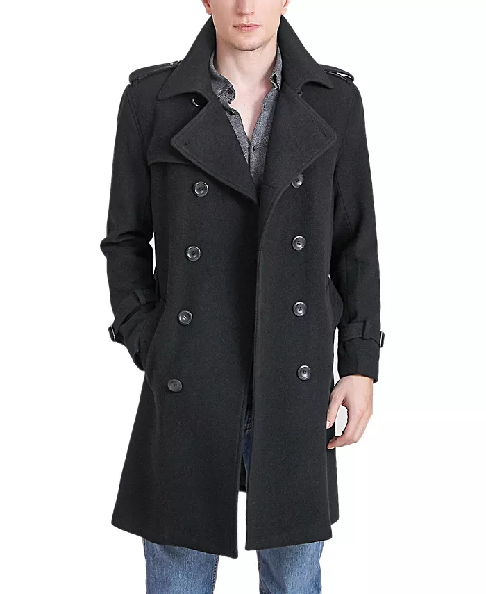 

Мужское пальто Jake из смесовой шерсти Landing Leathers, черный