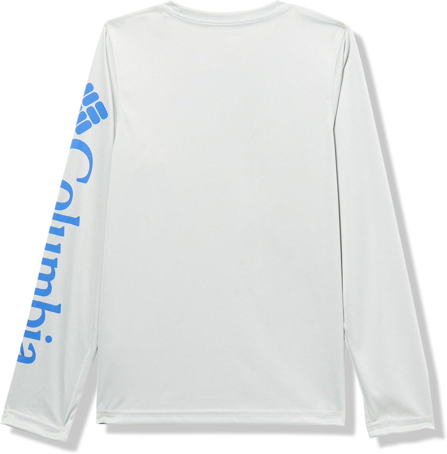 Футболка Columbia Boys Terminal Tackle Heather с длинным рукавом, Cool Grey Heather/Vivid Blue Logo — фото 3