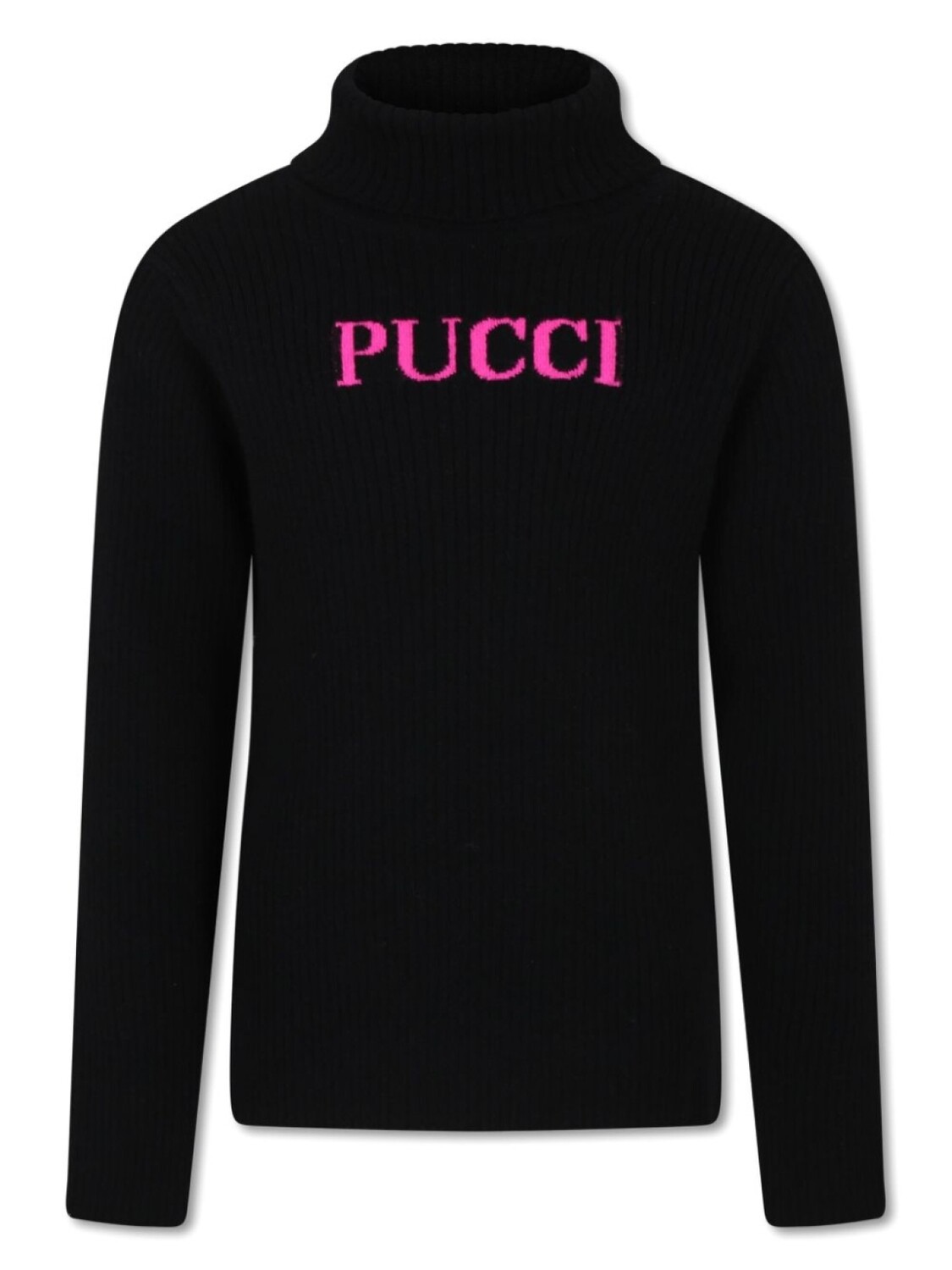 

PUCCI Junior джемпер с логотипом и интарсией, черный