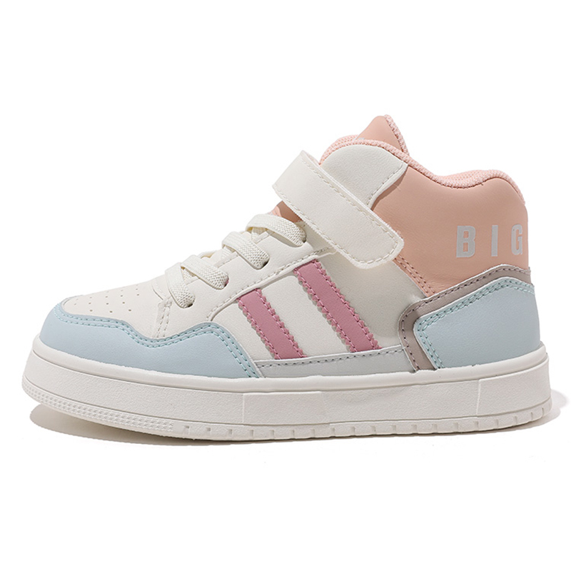 

Амортизирующие износостойкие высокие скейтбордистские кроссовки Balance для детей Big Wasp, бежевый розовый