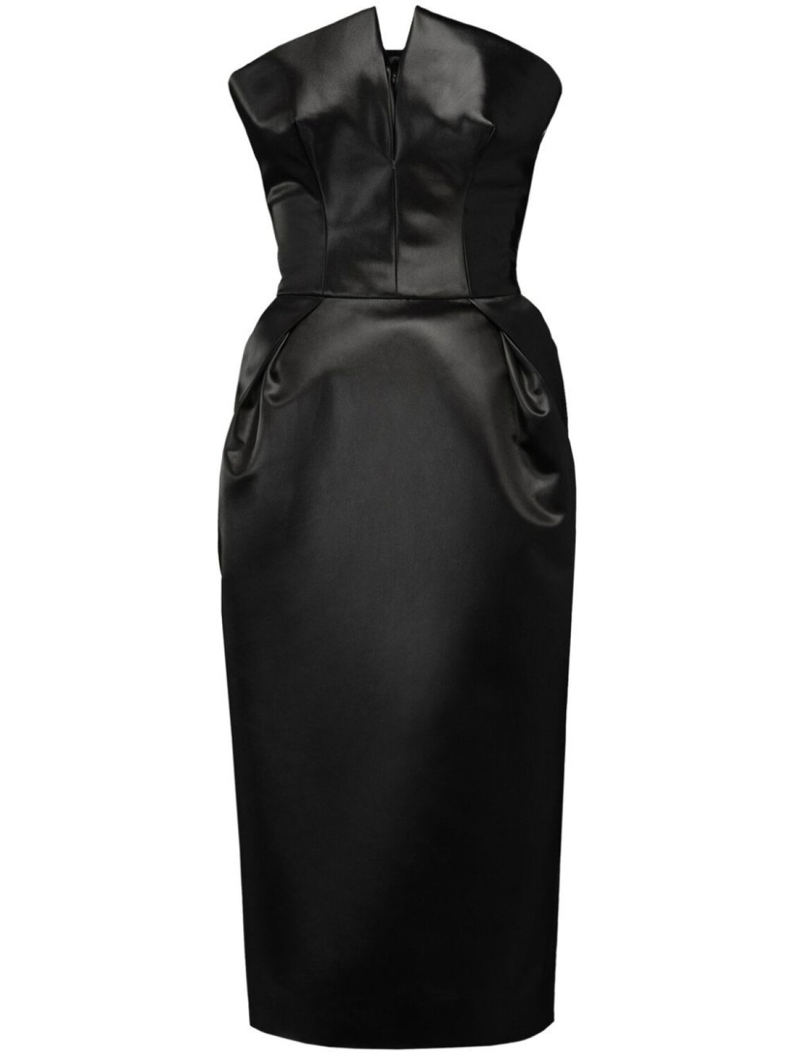 

Maison Margiela атласное платье миди Cintzed, черный