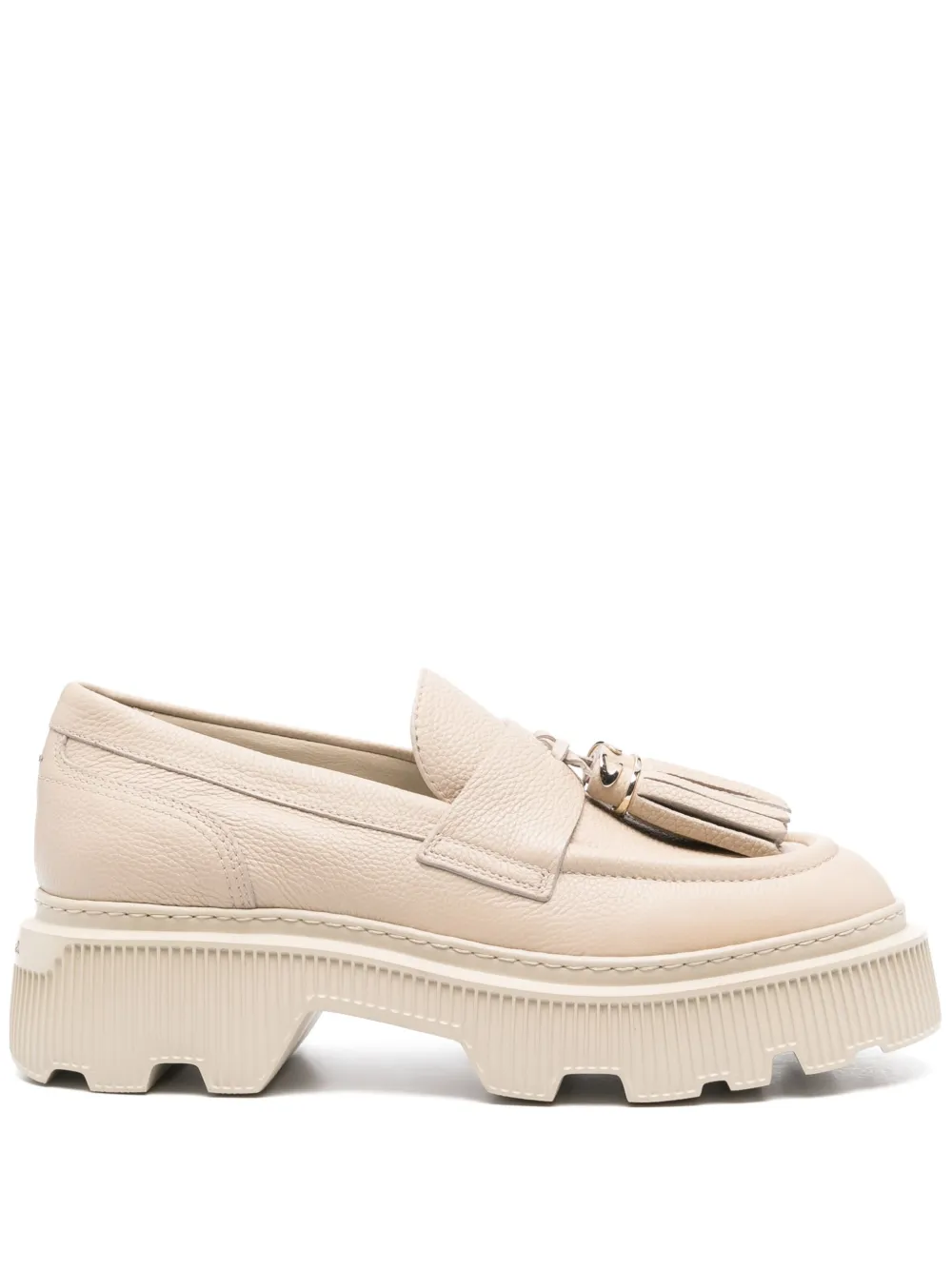 Лоферы на массивной подошве Santoni, нейтральный