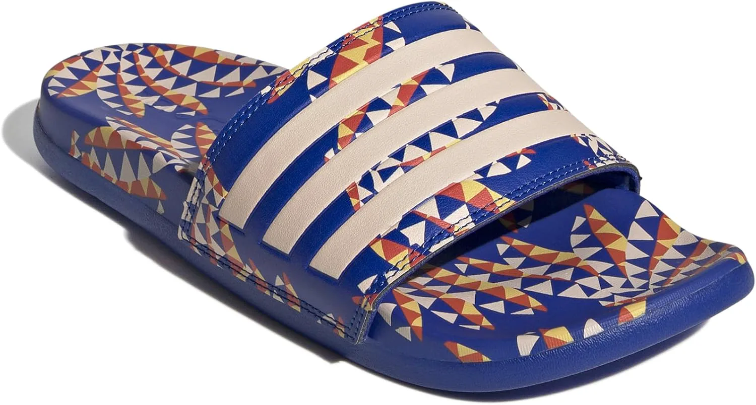 Женские сандалии Adidas Adilette Comfort, синий/оранжевый — фото 4