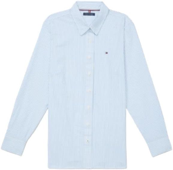 

Женская рубашка Tommy Hilfiger Adaptive Stripe с магнитной застежкой, Collection Blue / Classic White